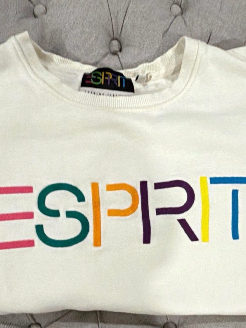 Esprit Authentic Opening Cerrmony Sweatshirt Retro '80s Multicolor Logo